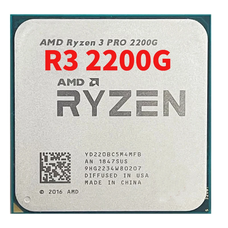 AMD Ryzen 3 PRO 2200G R3 PRO 2200G 3,5 ГГц четырехъядерный процессор 65 Вт YD220BC5M4MFB разъем AM4