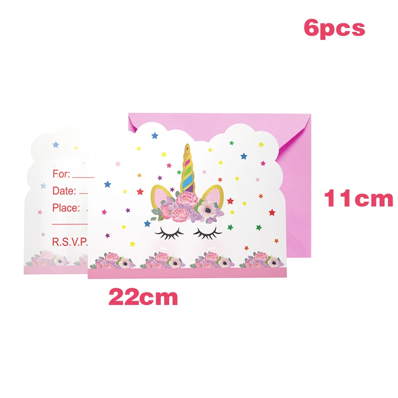 Декор для дня рождения Единорог одноразовые набор столовых приборов шары чашки