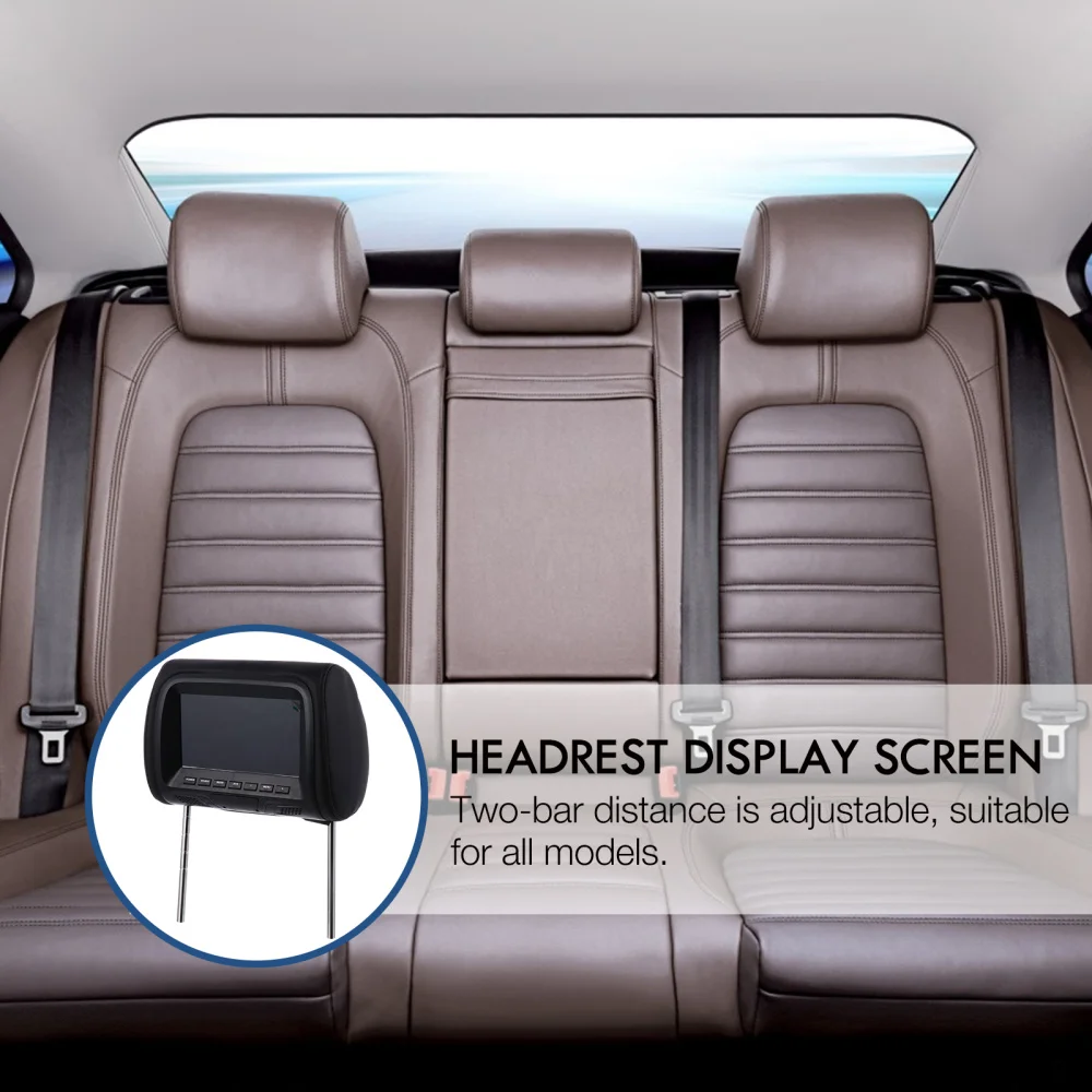 

Car MP5 Display Screen 7-inch Headrest LCD Monitor Back Seat Video Player
