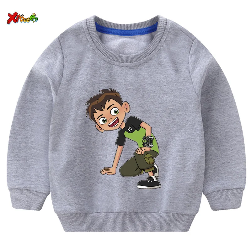 Толстовки для маленьких мальчиков Ben10; худи для маленьких мальчиков; хлопковые детские толстовки с капюшоном; детская одежда; толстовки с длинными рукавами; спортивная одежда для малышей
