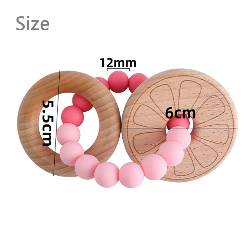 

BPA Free Baby Pacifier Chain Toys Wooden Pram Clip Baby Pram Silicone Bead Pacifier Chain Baby Teething Chew Toy Accessories
