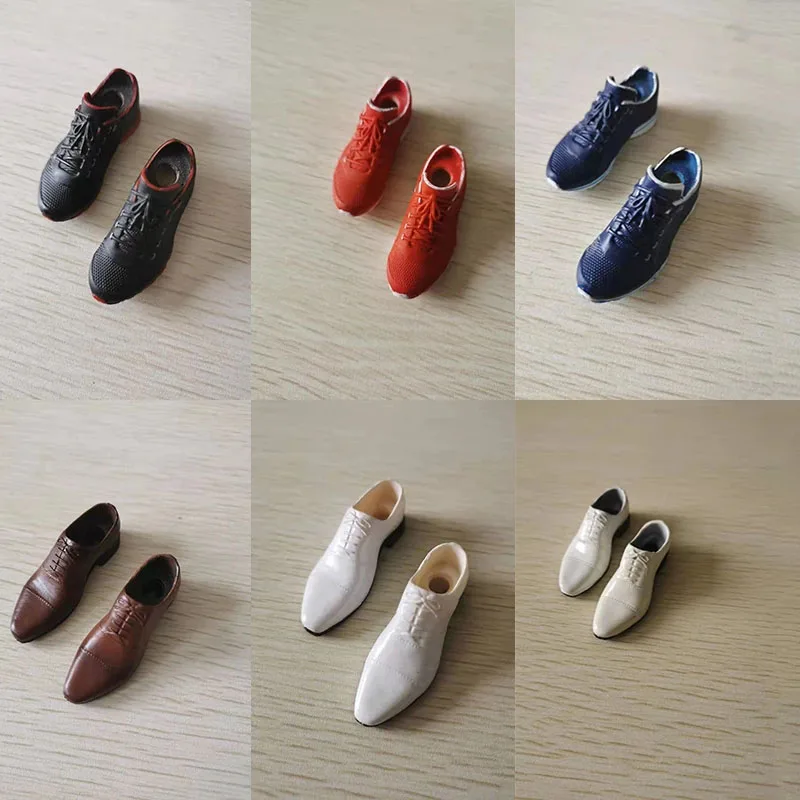 

1/6 Male Soldier PU Leather Pointy Shoes Fit 12'' Soldier Action Figure Body For Fans Gifts