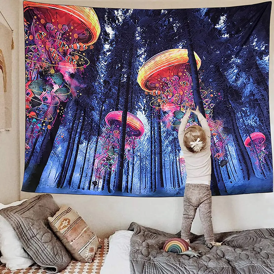 

Природный гобелен FairDew, настенный лес, ландшафт для спальни, гостиной, хиппи, Trippy, колледж