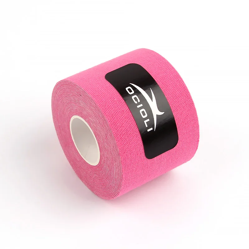 pink Спортивная кинезиологическая лента для спортсмена, сменная хлопковая Спортивная кинезиологовая лента, эластичная мышечная поддержка колена, наколенник, спортивная лента - Цвет: pink