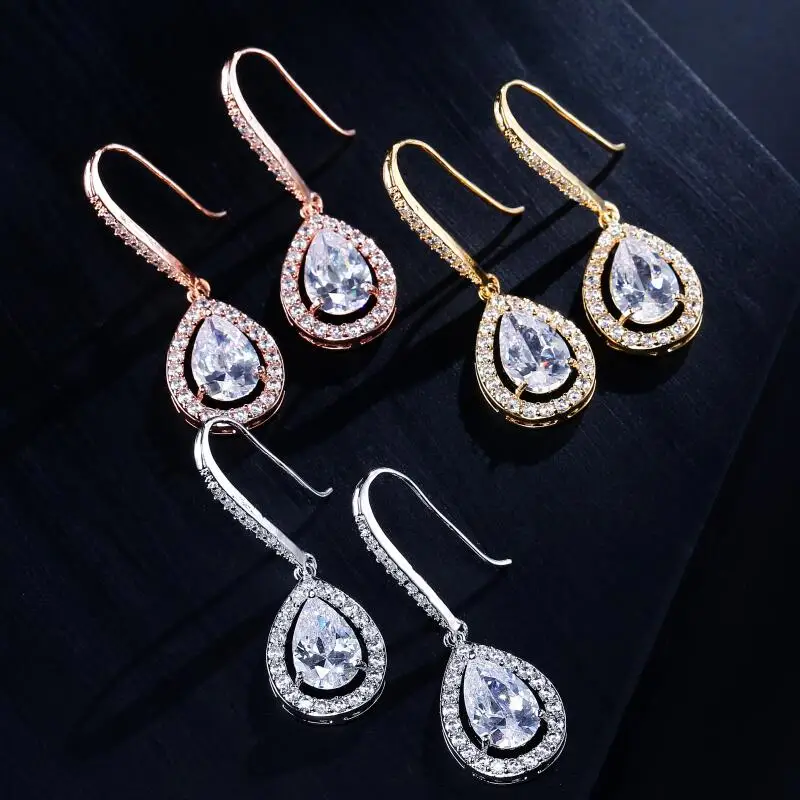 Классические серьги Uilz в форме капли воды ювелирные изделия из кубического