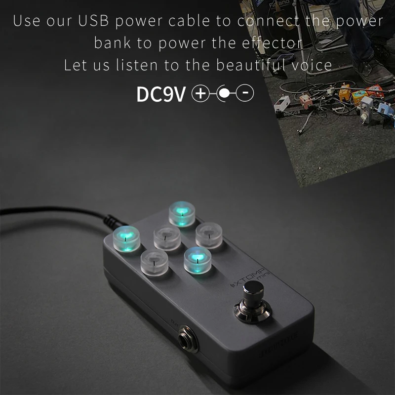 zhenfa einzigen block elektrische gitarre effekt pedal power adapter 9v 1a usb kabel 5v zu 9v power bank netzteil interne negativ free global shipping