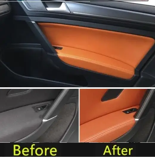 Для Volkswagen Golf 7 2014 2015 2016 2017 2018 Защитная панель из микрофибры для подлокотника