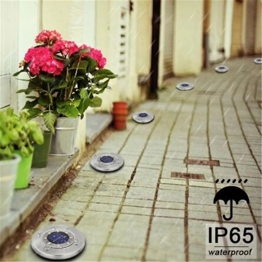 Уличный садовый светильник на солнечной батарее 8 светодисветодиодный