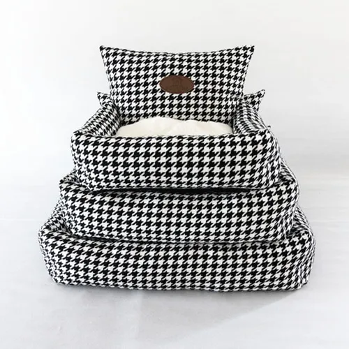 

Sofa Pet Dog Bed Luxury Small Medium Dogs Cats Plush Removable Non Slip Bottom Waterproof Warm Sleeping Cushion Kennel