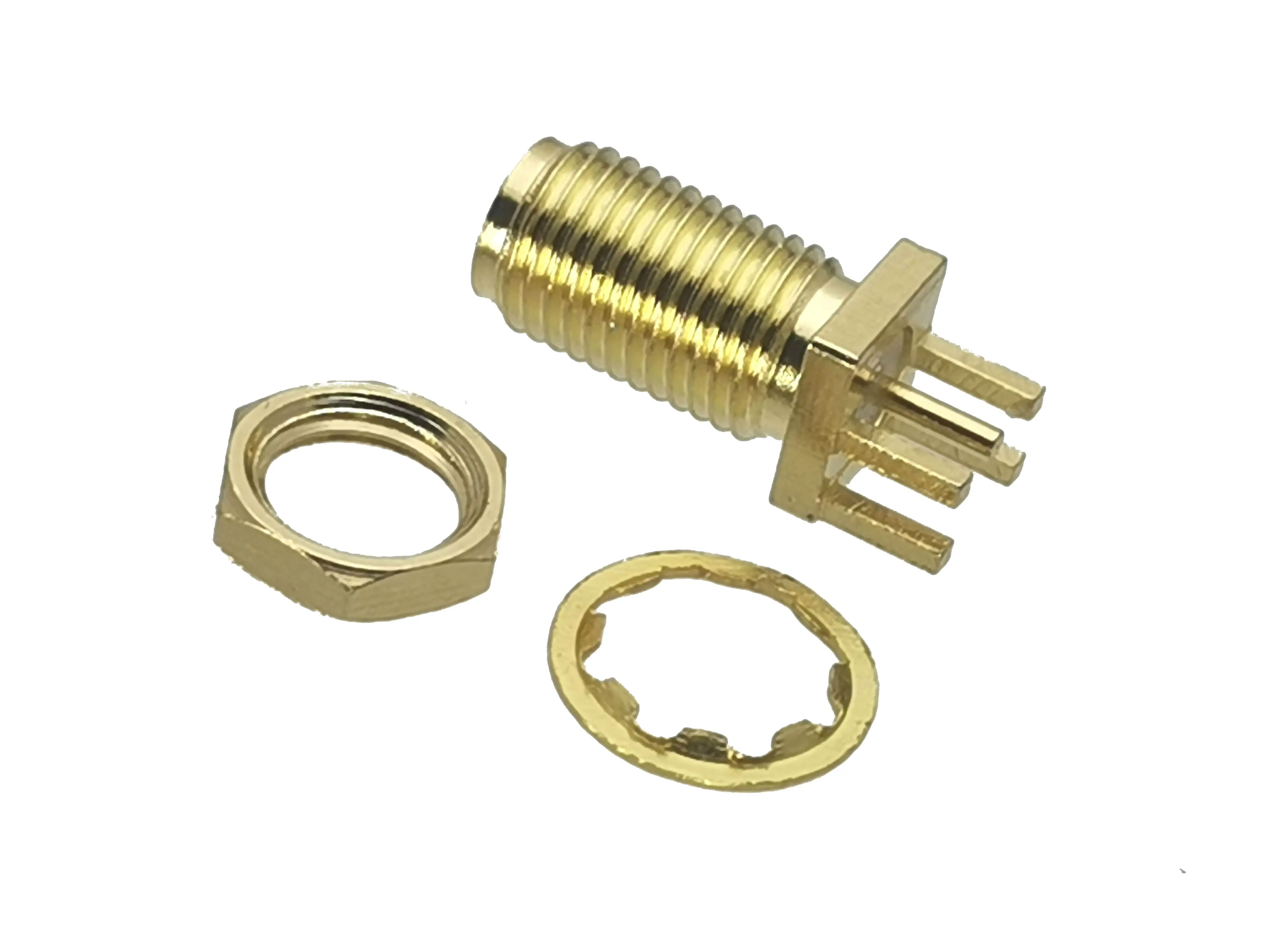 10 шт. разъем SMA гнездо гайка с выпуклой головкой припой зажим для печатной платы