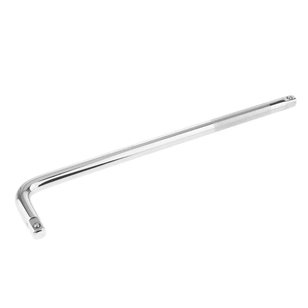 

Car Motorcycle Truck 1/2" L-Handle L Shape Curved Rod Extend Bar Socket Wrench Hand Tool Silver