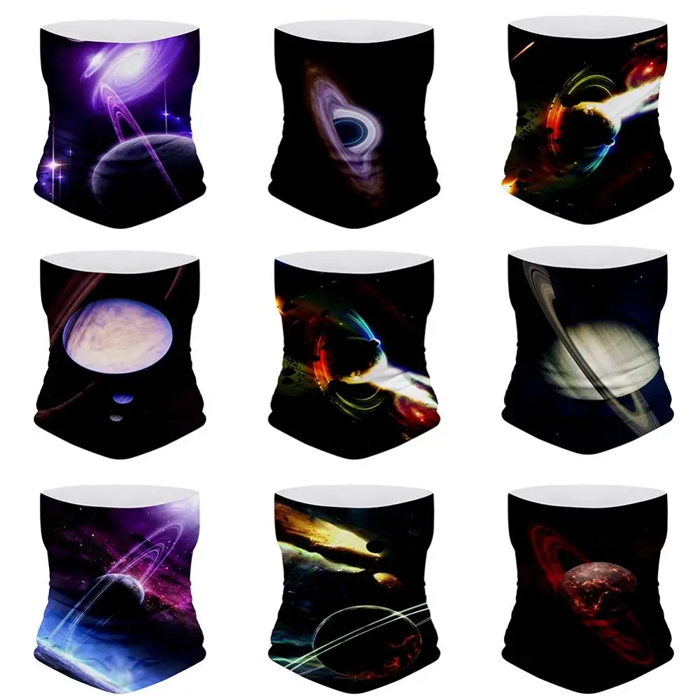 

Новый головной платок планетарный окружающий узор микрофибра полиэстер мужской бесшовный головной платок УФ-защита и пыленепроницаемый г...