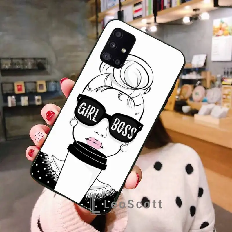 

Boss Girl Lady Pattern Phone Case For Samsung A32 A51 A52 A71 A50 A12 A21S S10 S20 S21 Plus Fe Ultra