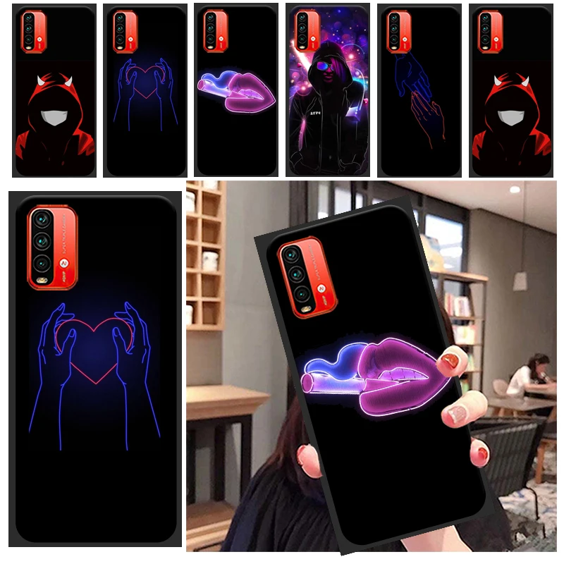 

Dark Wind Hat Skull Phone Case For Xiaomi Redmi Note 10 10S 10T Pro MAX Note 9 9T 9S Pro MAX 5G Soft TPU Cases Back Cover