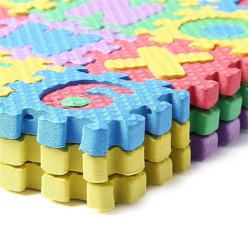 36Pcs Baby Child Number Alphabet Foam Maths Educational Toy Gift Bubble puzzle mats digital Children Intelligence Development | Игрушки и