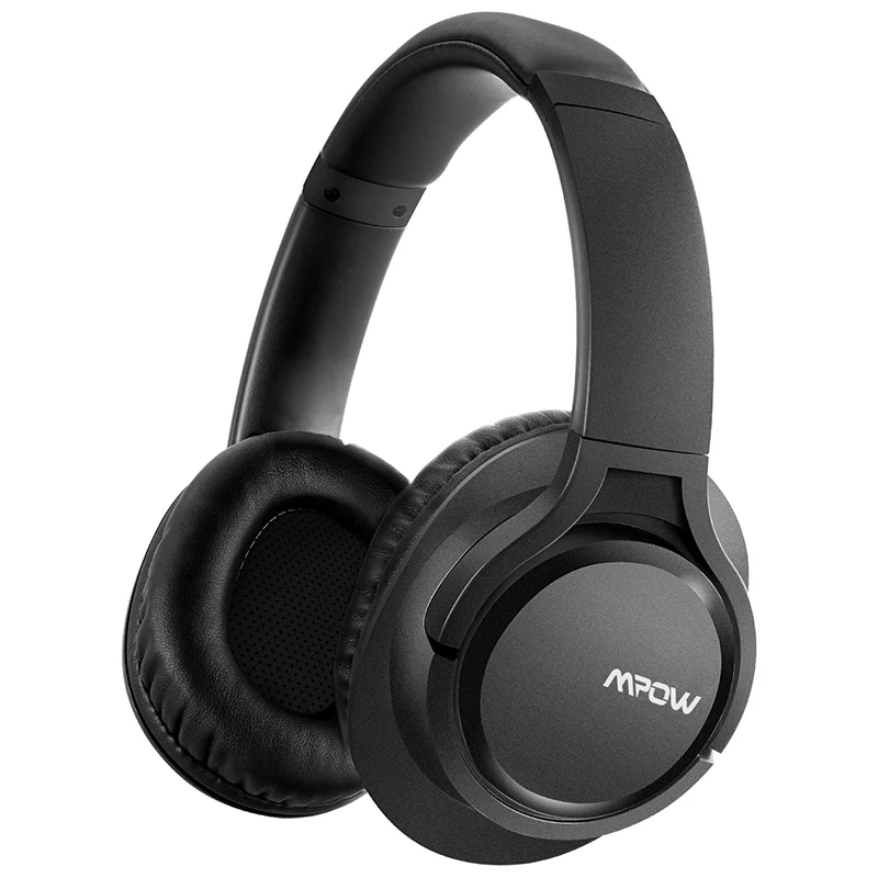 Black Headphone Mpow H7 большой размер над ухом Bluetooth Наушники Hi-Fi стерео шумоподавляющие наушники с микрофоном и сумкой для переноски для iPhone/iPad - Цвет: Black Headphone