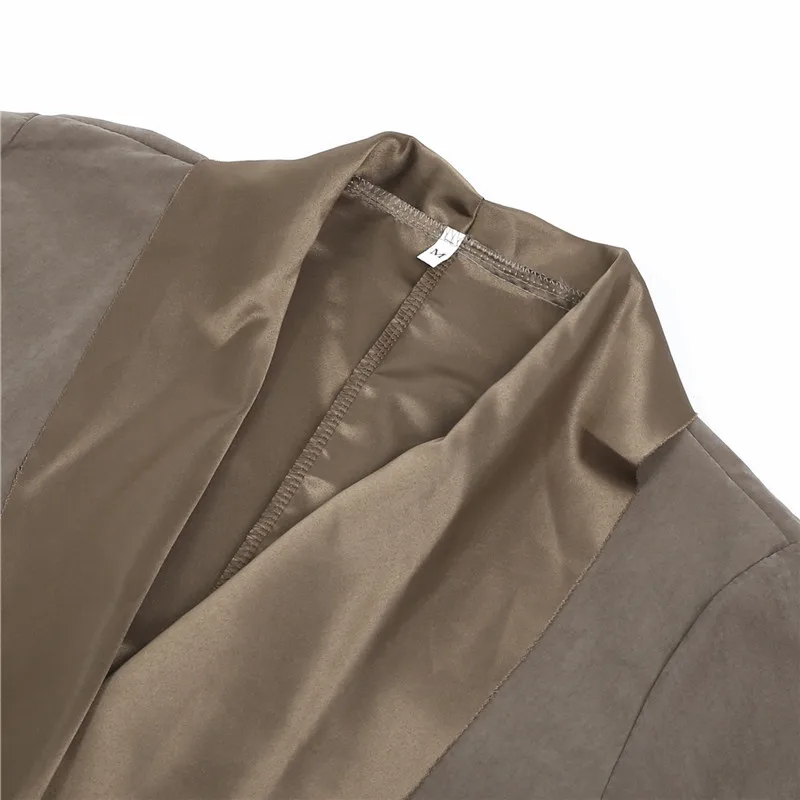 Женские однотонные куртки с длинным рукавом кардиган водопадом верхняя одежда