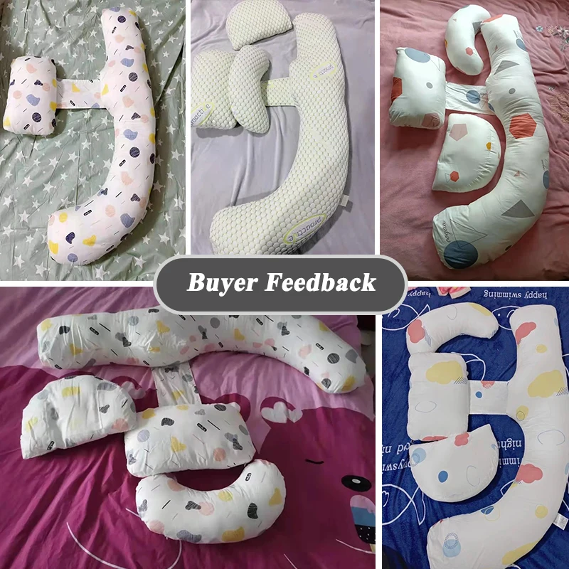 

Babyinner Maternity Pillow U-shaped Multifunctional Sleeping Support Pillow Removable Waist Cushion for Pregnant Women