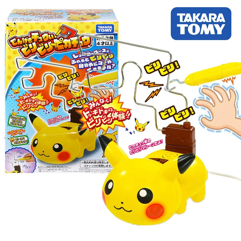 

Настольная игрушка Takara Tomy Pokemon Pikachu с электрошоком, смешная Интерактивная настольная игрушка для детей
