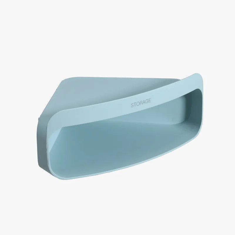 01 Light Blue Полка для ванной комнаты Органайзер Водонепроницаемая угловая полка домашняя отделка кухни аксессуары Пробивка настенный держатель стойка - Цвет: 01 Light Blue