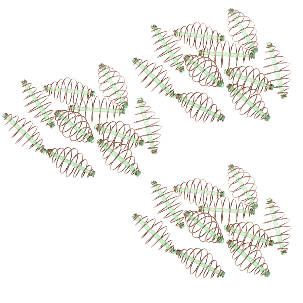 

30 шт. кормушки для грубой рыбалки, пружинная катушка встроенный метод подачи рыболовная клетка для приманки, клеммные снасти S/M/L (каждый раз...