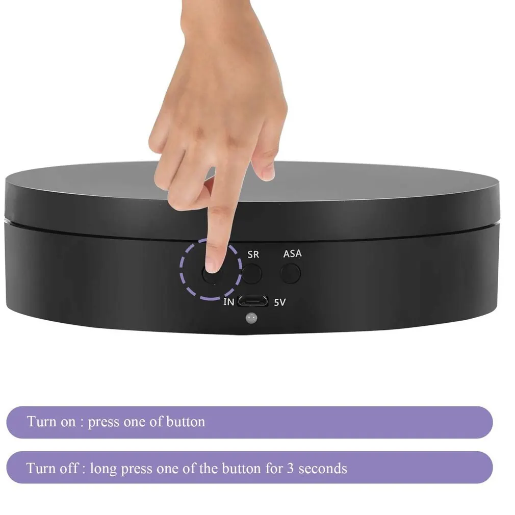 

Electric Rotating Display Stand Mirror 360 Degree Turntable Display Stand For Photography Shooting Props Jewellery Watch Display
