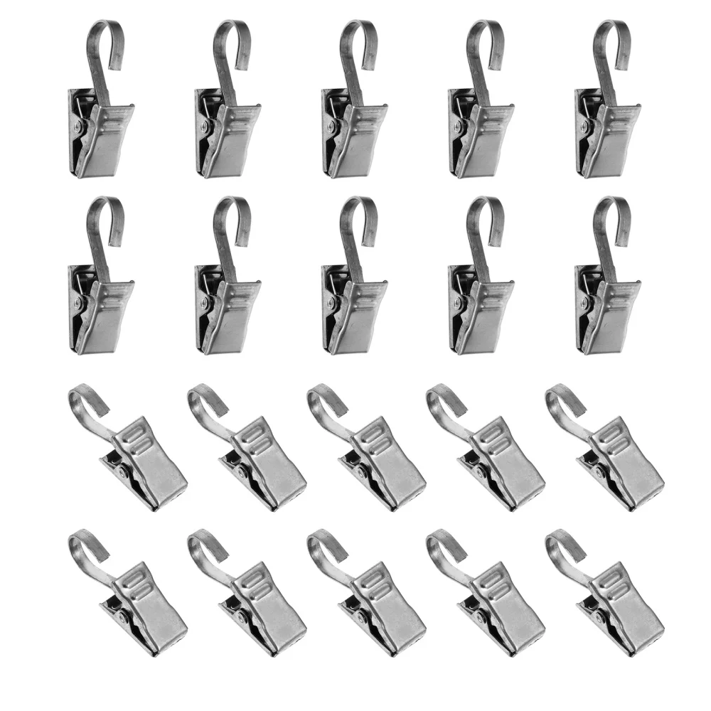 

40Pcs Bathroom Metal Curtain Clips Shower Curtain Hangers Shower Curtain Clips