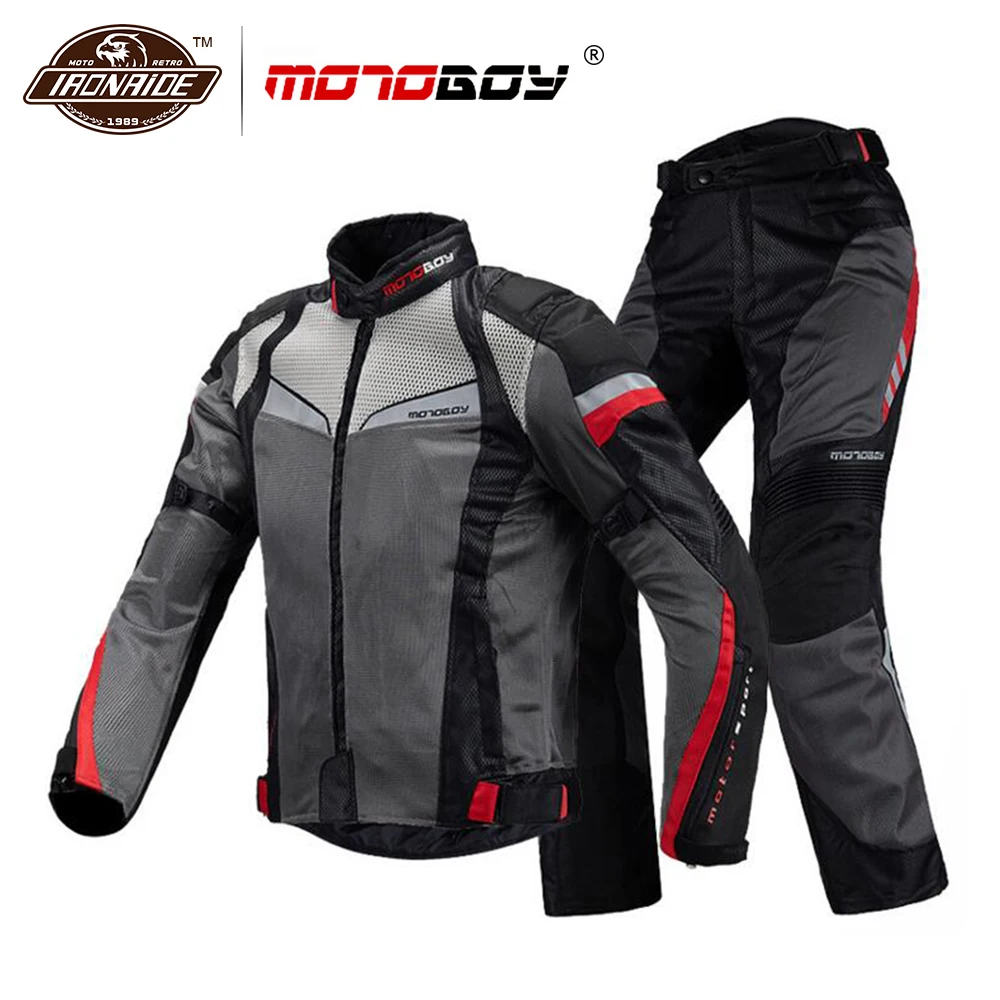 MOTOBOY мотоциклетная куртка летние дышащие костюмы для мотогонок светоотражающий