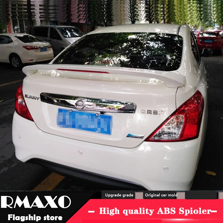 Спойлер для NISSAN Versa 2011 2014 спойлер SUNNY высокого качества из АБС пластика заднее