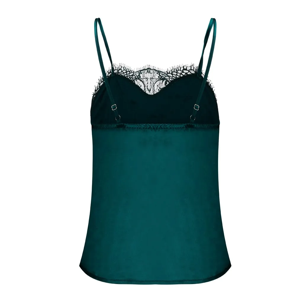 Женский сексуальный топ с бретельками кружевной Атласный блестками лето 2020 |