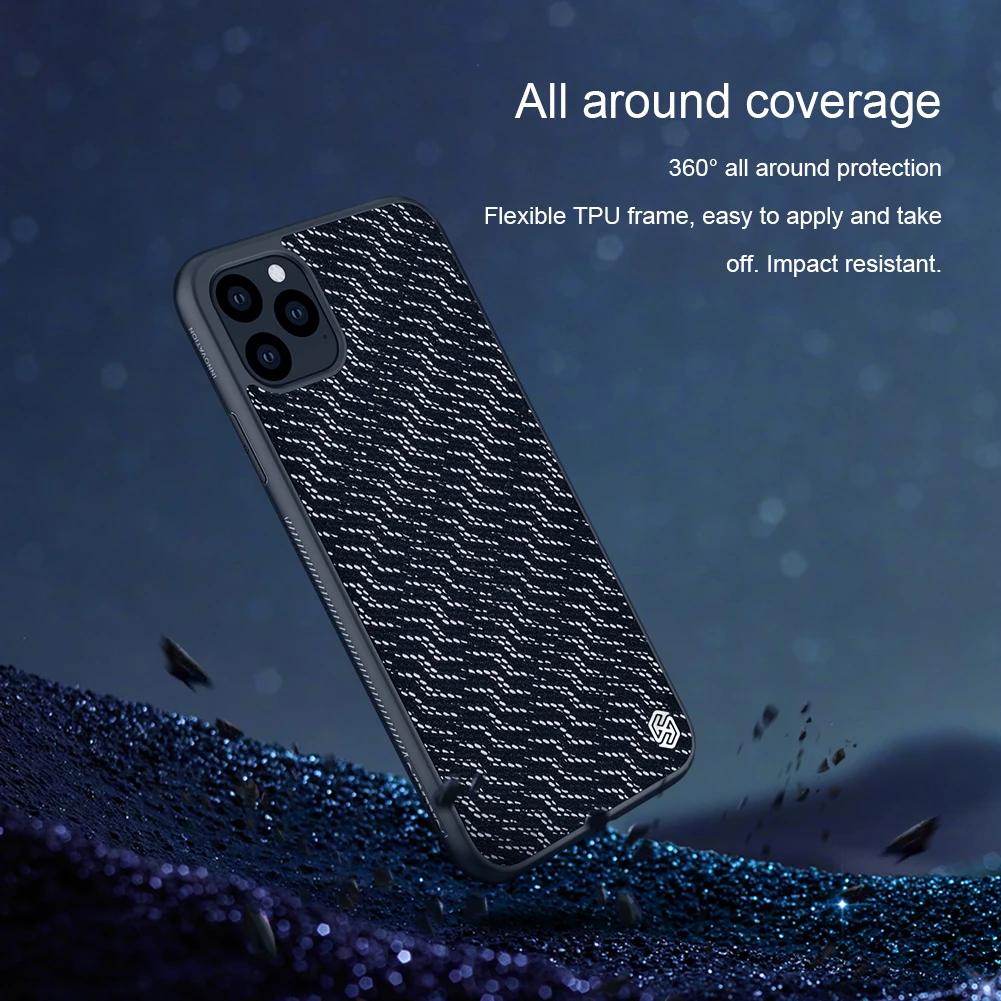 Для iPhone 11 XI NILLKIN Twinkle чехол Роскошный гибкий ТПУ PC задняя крышка полиэфирная сетка светоотражающий чехол для телефона Fundas