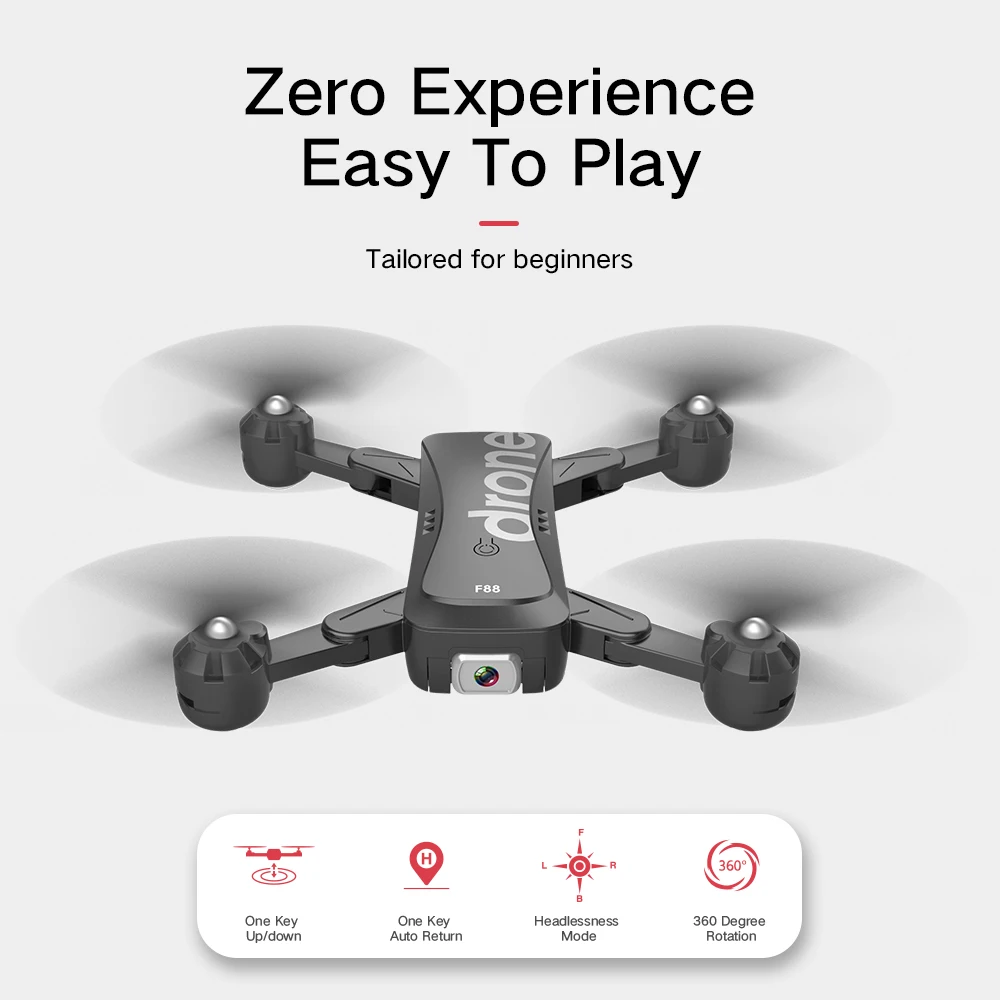 F88 оптический поток 4K камера Дрон складной мини беспилотный с RC Quadcopter 18 минут