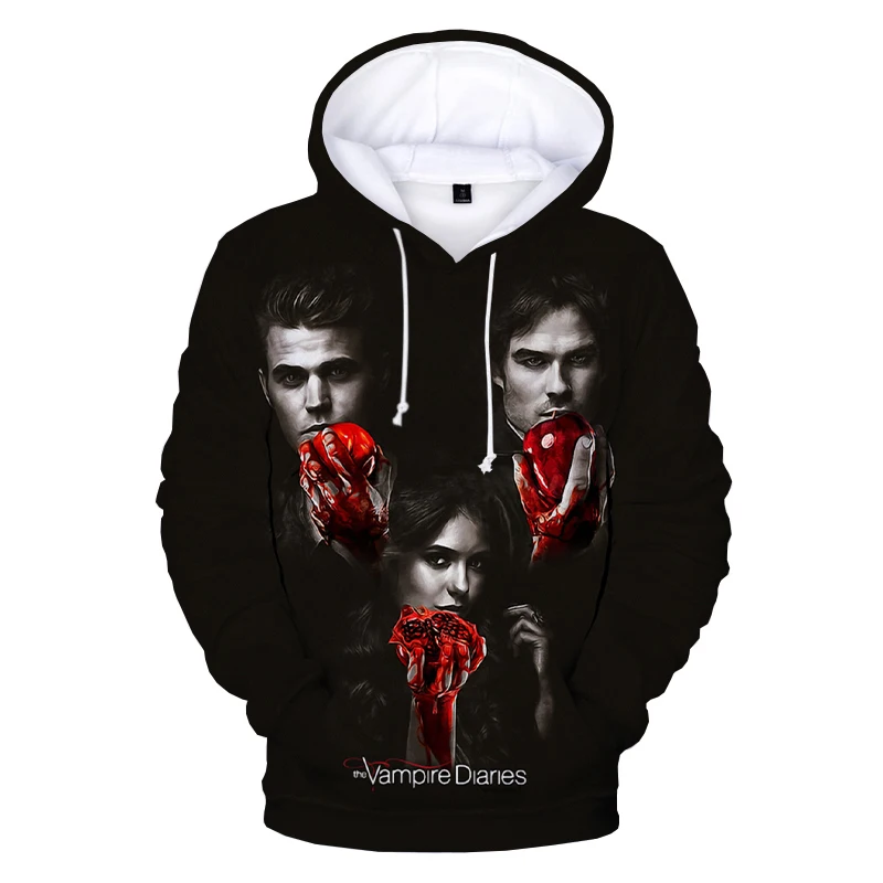 

The Vampire Diaries 3D Print Hoodie Sweatshirts Men Women Fashion Casual Funny Pullover Unisex Streetwear Oversized Hoodies