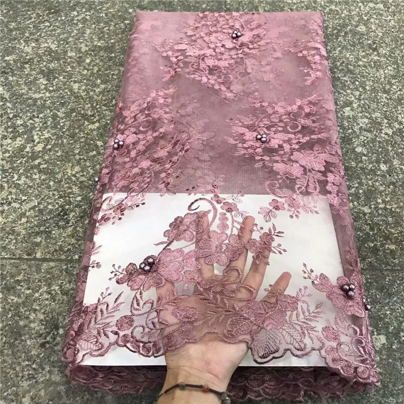 Желтая африканская кружевная ткань 2019 вышитая в нигерийском стиле Свадебная