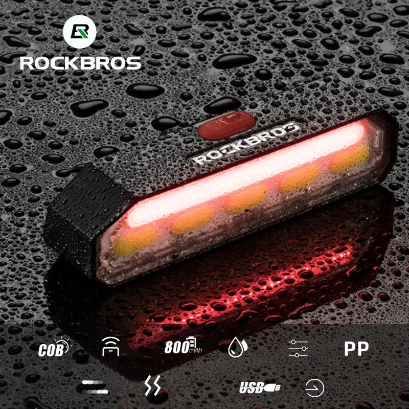 ROCKBROS езда на велосипеде хвост светильник COB светодиодный Мощный USB