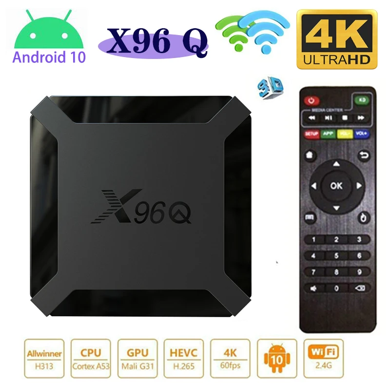 

X96Q Android 10,0 Smart Tv Box Allwinner H313 4 ядра 4K Youtube Декодер каналов кабельного телевидения X96 мини Media Player Поддержка голосовой Управление