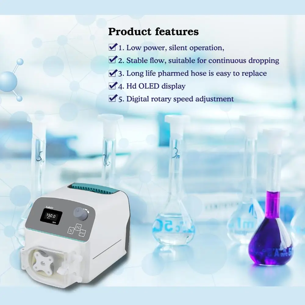 

Peristaltic Pump Compact HD OLED Display Low Power Consumption Stable Flow Dosing Pump 0.08-930 ML/Min