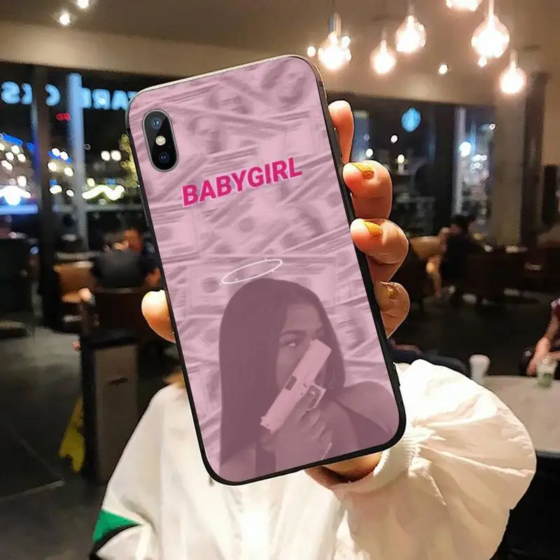 

Babe babygirl honey line Text art high quality luxury Phone Case for iPhone 11 12 pro XS MAX 8 7 6 6S Plus X 5S SE 2020 XR