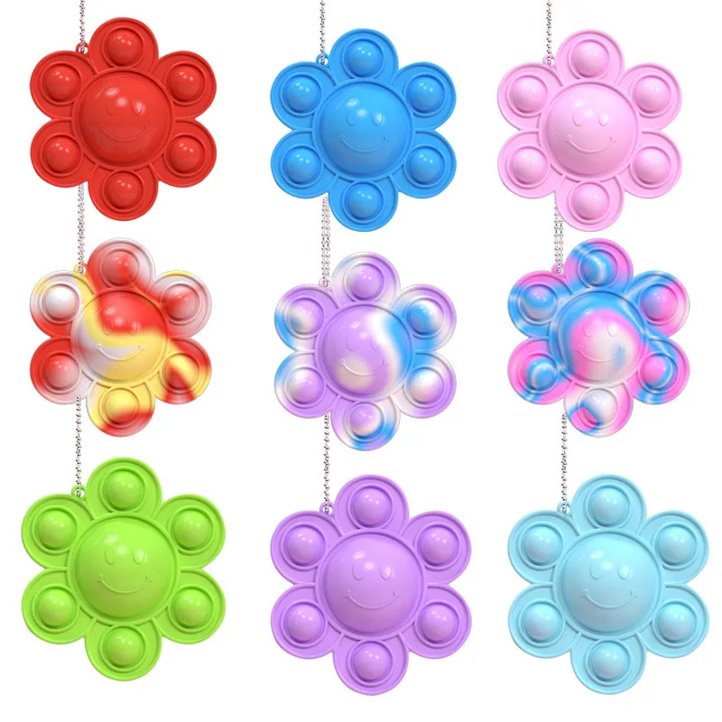

New Fidget Toy Sensory Foam Octopus Simple Dimple Anti-pressure Bubble Push Keychain Children's Squeeze Hand Anti-pressure Toy