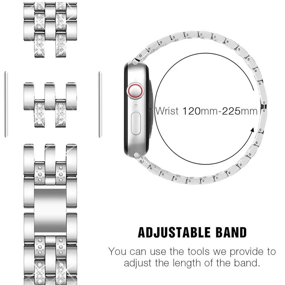 

Correas for Apple Watch 5 4 3 Band 40mm 38mm Bracelet for Iwatch Bands Women Jewelry Bling Diamond Strap 42mm 44mm Watchbands