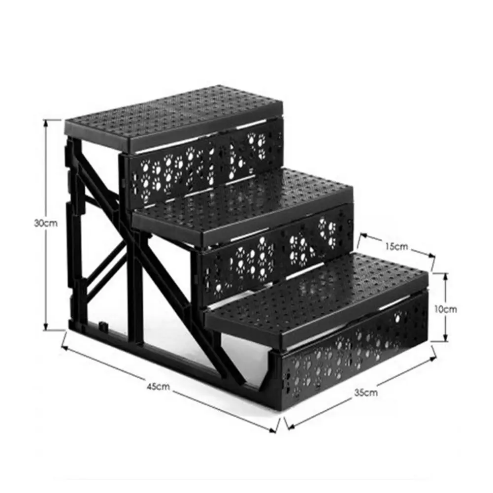 

Three-Step Pet Staircase Easy To Assemble Portable Pet Climbing Ladder Ladder With Removable Cover Ladder Pet Supplies