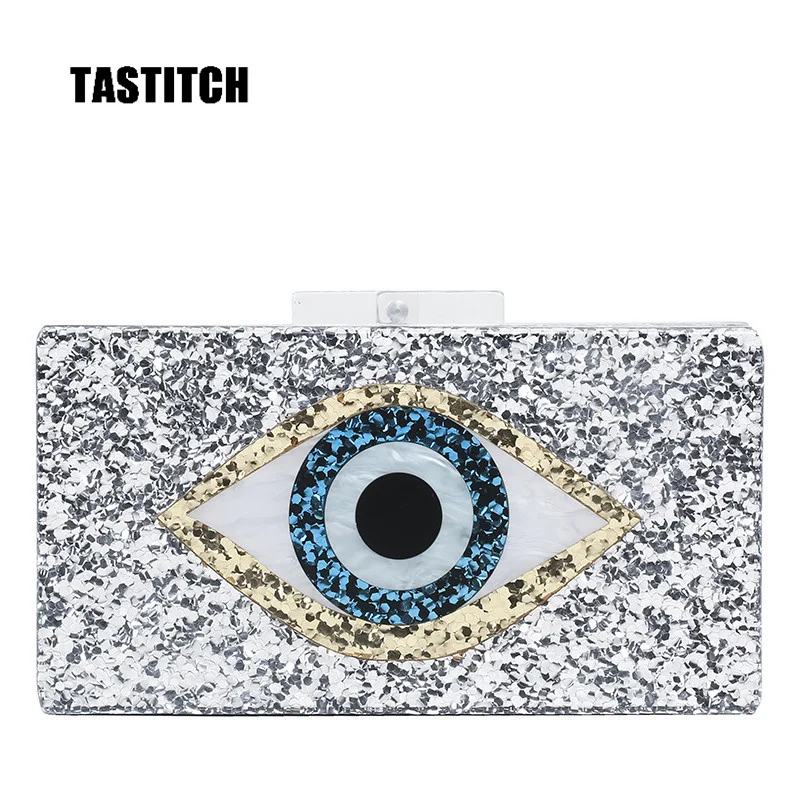 Новый Многоцветный кошелек акриловые сумочки индивидуальный клатч с глазами