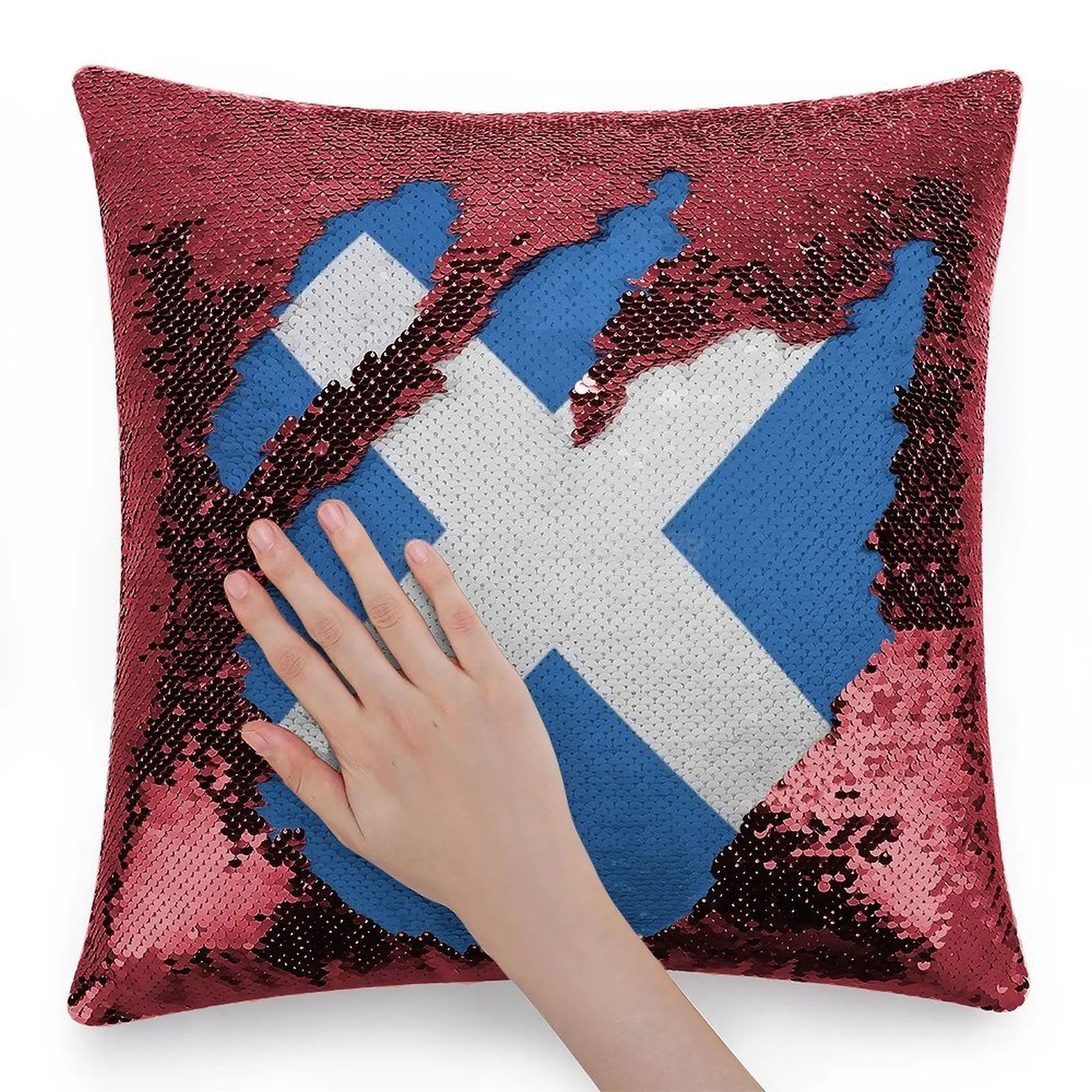 Наволочка с пайетками украшение для дома и кафе сменная цветная наволочка Чоппер