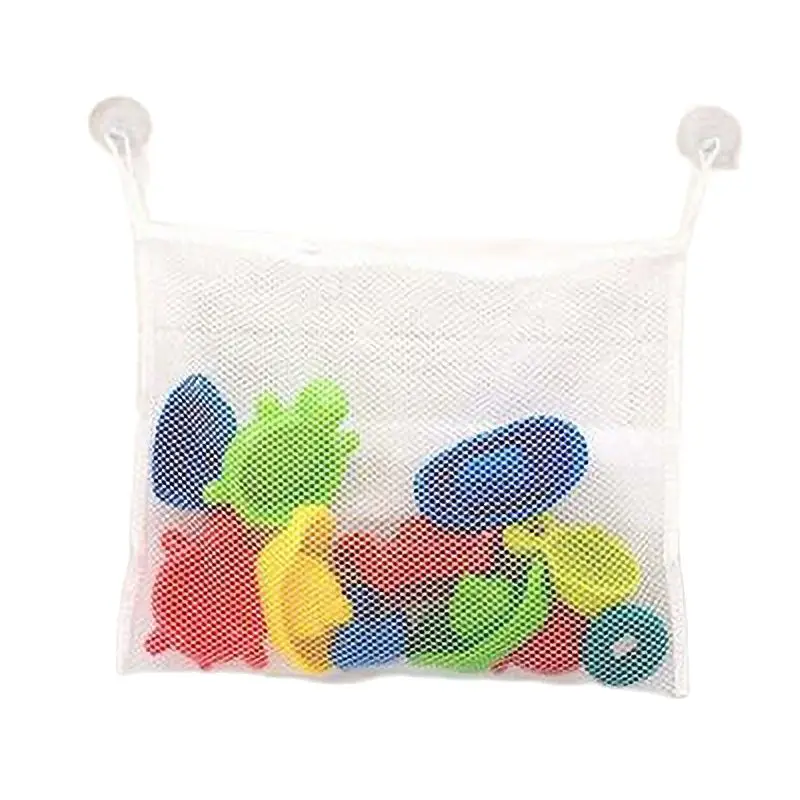 

Children's Bath Water Toy Bag Baby Mesh Toy Bag Strong Suction Cup Bathroom Hanging Collecting Toys Bag Size 34 * 45CM