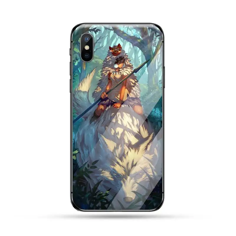 

Princess Mononoke japanese anime manga high quality Phone Case Tempered glass For iphone 5C 6 6S 7 8 plus X XS XR 11 PRO MAX