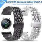 Металлический ремешок для Samsung Galaxy Watch 3 41 мм, классический браслет из нержавеющей стали для Galaxy Watch 3 45 мм, 20 мм 22 мм