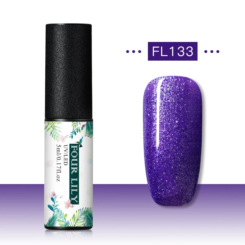 CS06904 Четыре лилии Гель-лак набор УФ Vernis Полупостоянный праймер верхнее покрытие 5 мл цветной гель для ногтей лак Nagellak Soak Off лак - Цвет: CS06904