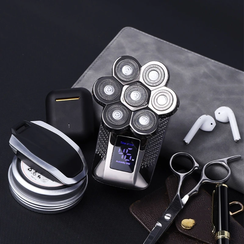 

M2EE Upgrade 6 in 1 Electric Razor Bald Head Shaver for Men IPX6 - Waterproof