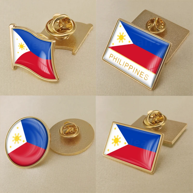 

Coat of Arms of Philippines Filipino Flag National Emblem National Flower Brooch Badges Lapel Pins