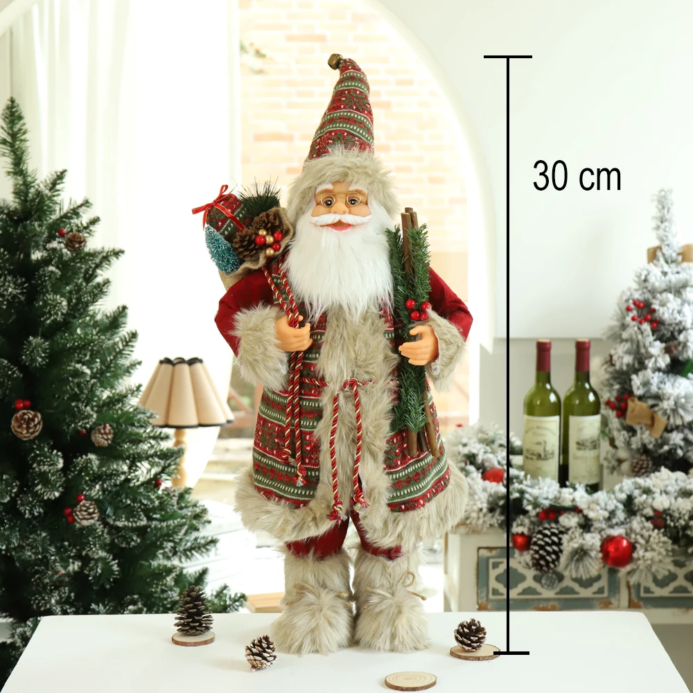 

New Year Christmas Decorations for Home 25 Style Height 30cm Santa Claus doll Children's gifts Window Ornaments Navidad
